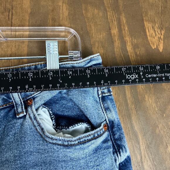 S.O.N.G Womens Jeans Blue Denim High Rise Classic Mom Distressed Stretch 11/30 - Picture 5 of 10